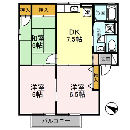 キャピタルコンフォール加古川の物件間取画像